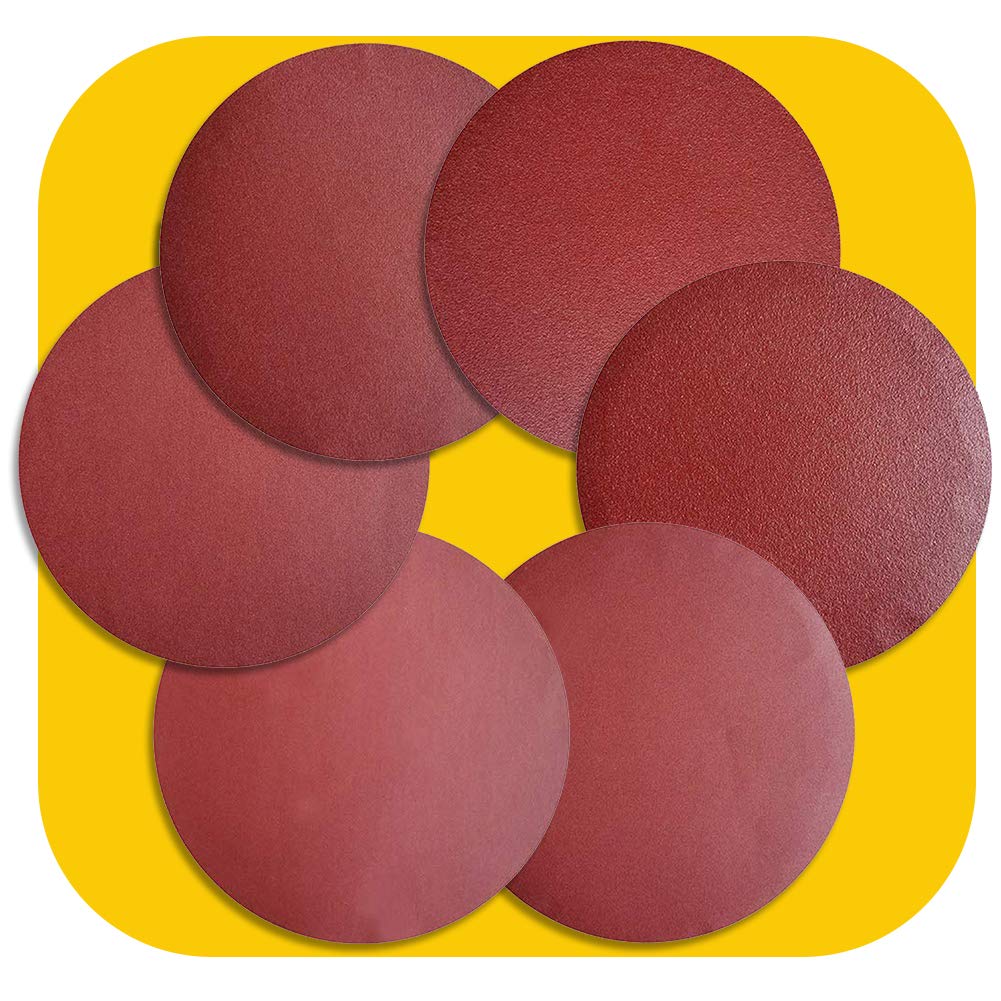 30 PCS 8-Inch NO-Hole PSA Aluminum Oxide Sanding Disc, Self Stick(5 Each of 60 100 150 180 240 400) (8 inch): Industrial & Scientific