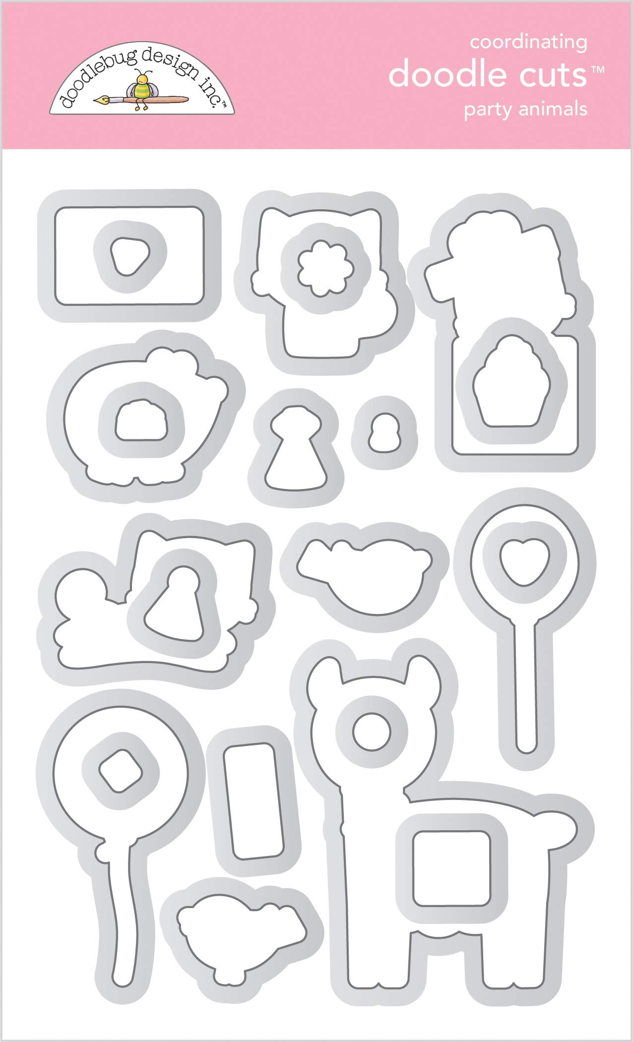 DOODLEBUG DESIGN INC. Doodle CUTS Dies ANML, Party Animal, Hey Cupcake, One Size