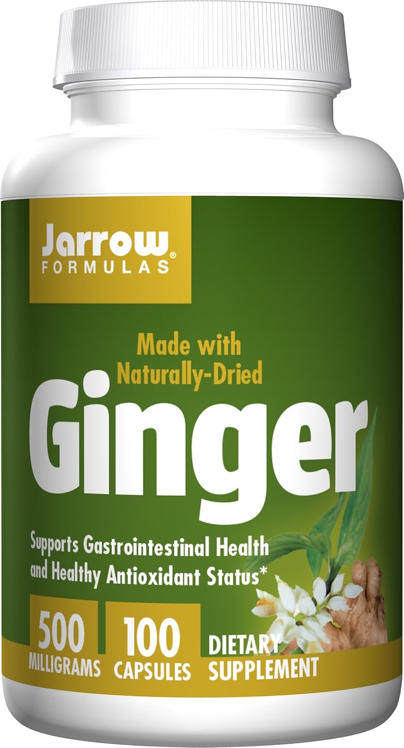 Jarrow Formulas Ginger, Supports Gastroinestinal Health, 500 mg, 100 Caps: Health & Personal Care