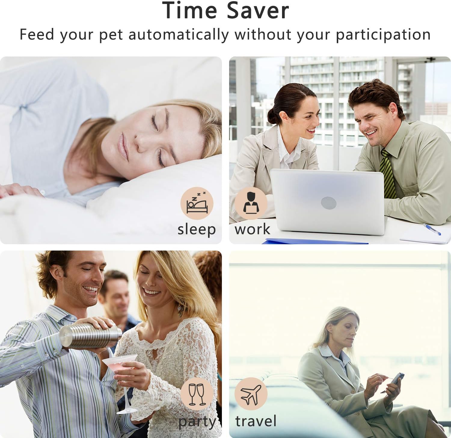 Peteme Automatic Cat Feeder 4L, Smart Pet Feeder Food Dispenser for Cats, Dogs & Small Pets, App Portion Control and Scheduled Feeding, Voice Recorder, Compatible with Alexa, 2.4G Wi-Fi : Kitchen & Dining