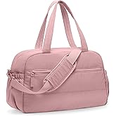 Gym Bag for Women, Travel Duffle Bags with Wet Pocket, Lightweight Carry on Bag Overnight Weekender Duffel Bag, Water Resistant (Mauve Pink)