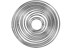 WEKADRIN Stainless Steel Round Tart Ring Mold Non Stick Mousse Cake Puck Baking Tool for DIY Pastries and