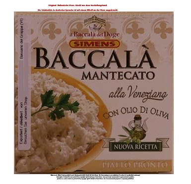 Simens Baccalà Mantecato alla Veneziana con Olio di Oliva 3 x 160g = 480g / Stockfisch mit Olivenöl. Il Baccalà del Doge.