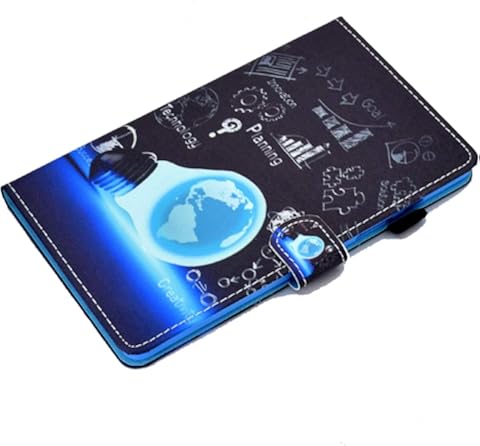 Changjin - Funda para Samsung Galaxy Tab S6 Lite de 10,4 pulgadas SM-P610/P615 2020 con ranuras para tarjetas y soporte para dinero en efectivo, piel sintética, multiángulo, función atril Bombilla