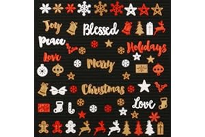 New Christmas Letter Board Accessories for Changeable Message Board Sign, Holiday Letter Board Pieces Gold Red White Festive 