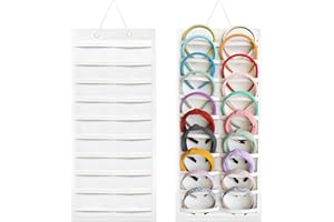 SMUK Hanging Headband Holder Organizer for Girls, Wall-mount Headband Storage Display for Women, Head Band Hair Accessories Organizer On Wall, Door, Wardrobe