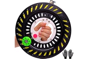 WEICAFLY Kite Reel for Adults, 10.3inches Dia includes 2600ft (100LBS) High Strength Kite String, Large Handle, Safety Lock Design, with Connector, Kite String Spool for Adults (Black)