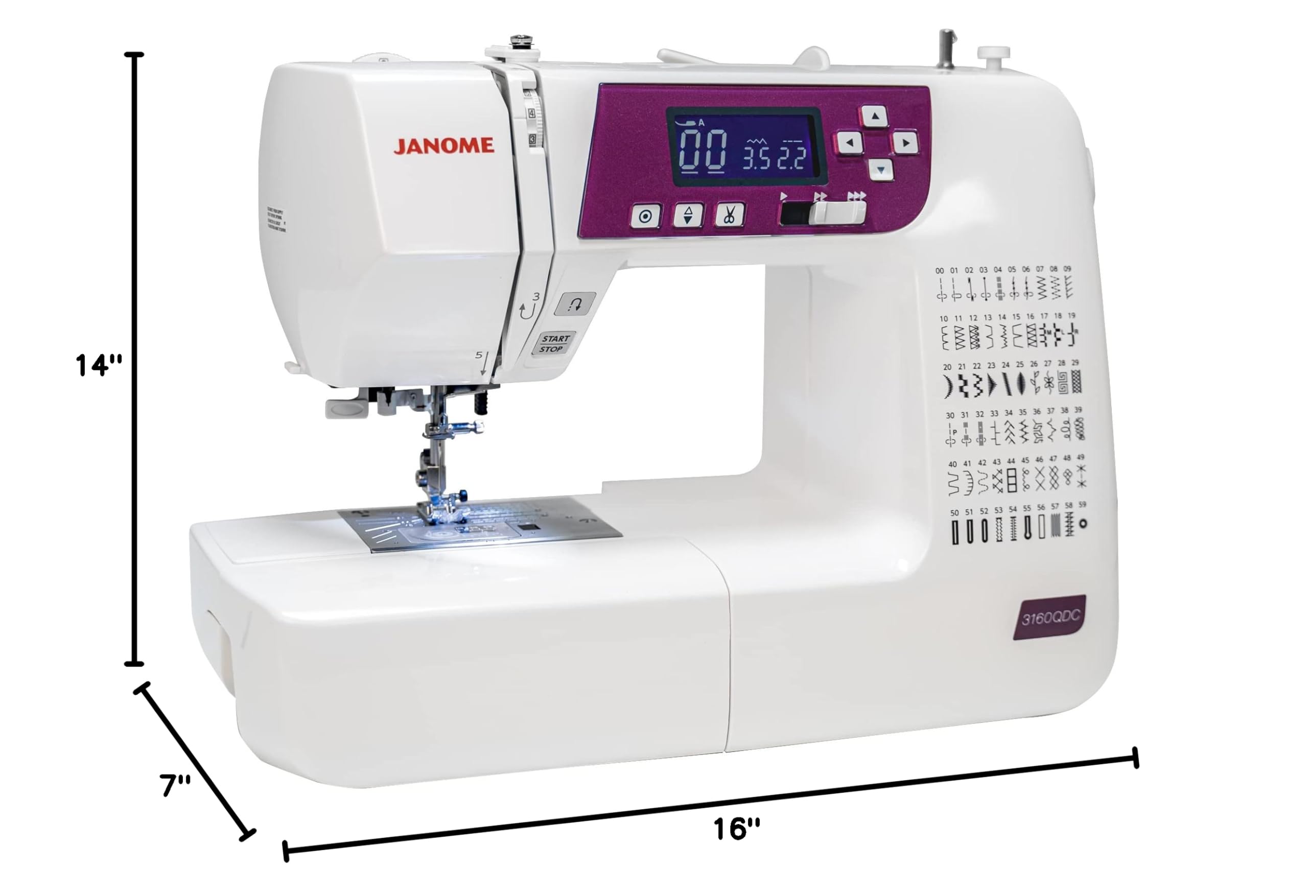 Janome 3160QDC-G Sewing and Quilting Machine with Bonus Quilt Kit!
