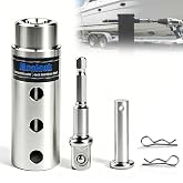 Moalaok Trailer Jack Drill Adapter Compatible with 1 Inch Jack Drive Shaft Stainless Steel Handle Cordless Drill Adapter with 1/2 Inch Socket Adapter Bit Attachment for Top Wind Trailer Jack Crank