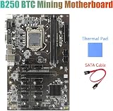 Zunedhys B250 BTC Mining Motherboard 12x GPU PCIe LGA 1151 DDR4 USB3.0 SATA3.0 view 7