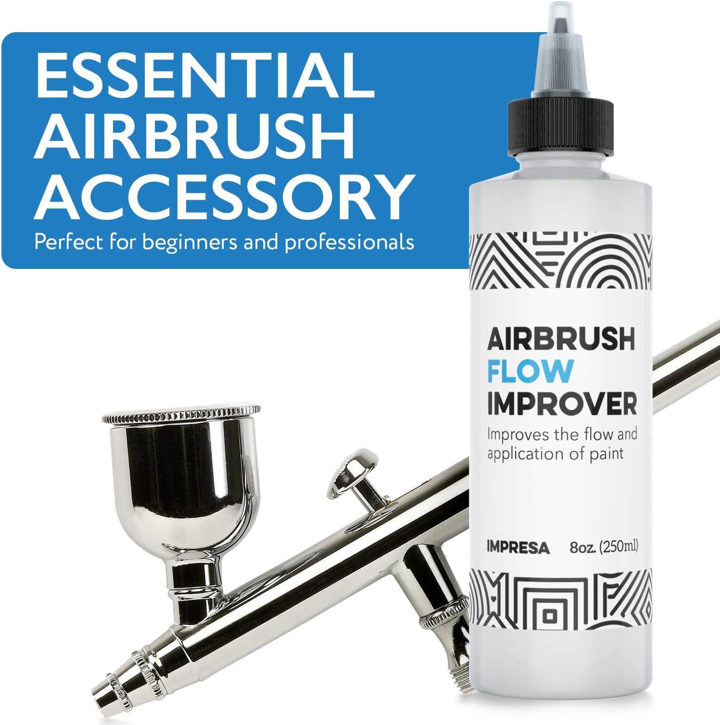 Airbrush Flow Improver Paint Set 8oz (250 ml) Reduce Clogs & Dry Needle Tips by Impresa: Toys & Games