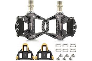KOOTU Bike Pedals 9/16" Universal Road Bike Pedals Bicycle Platform Pedals Clipless Pedals Suitable for Road Bike Spin Bike M