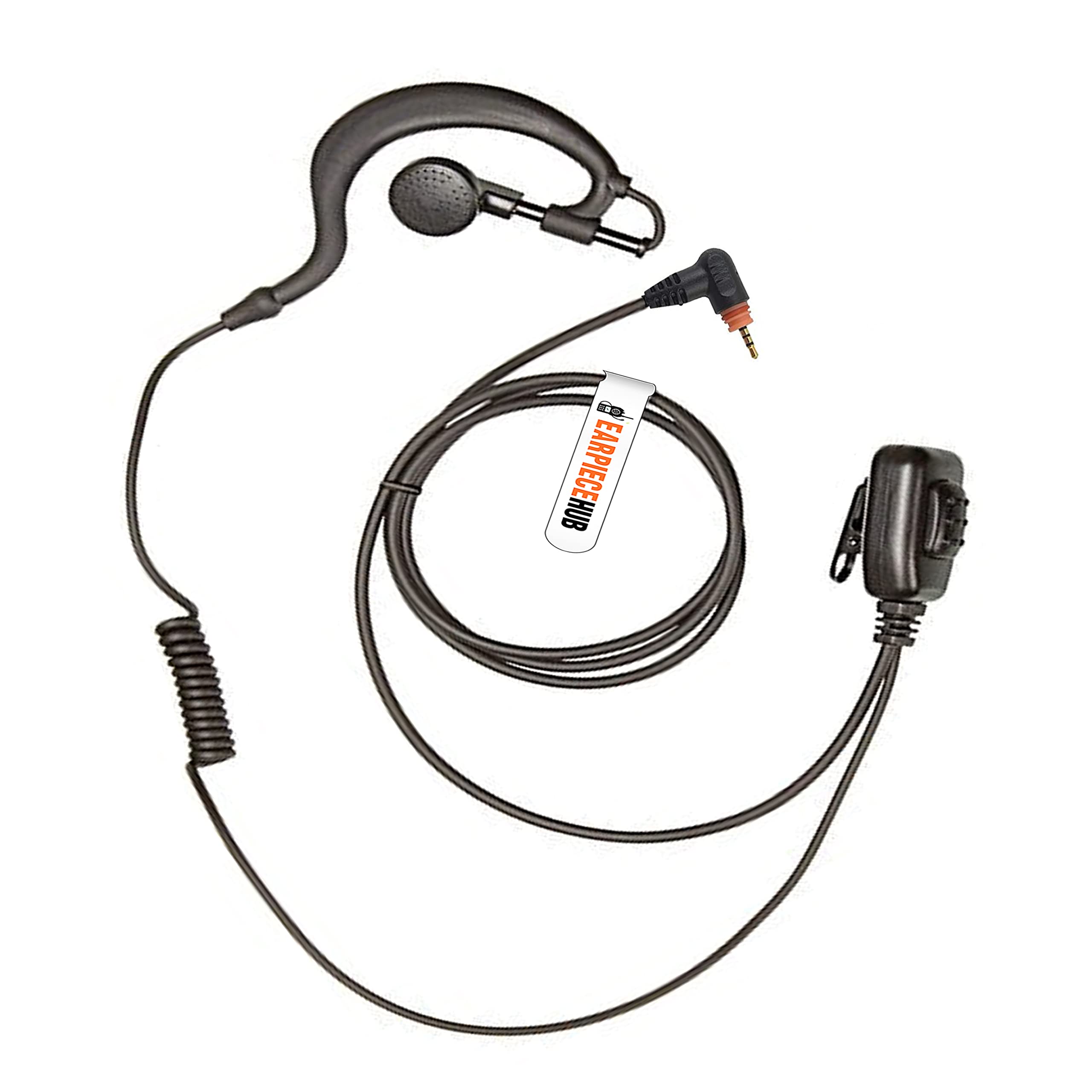 Earpiece Hub - G Shape Earpiece Ear Hanger with PTT microphone Compatible with Motorola SL4000, SL1600,SL2600, SL4010 Radio
