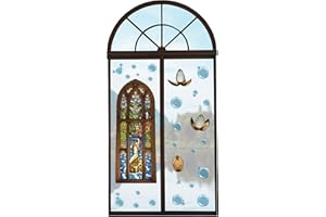 CON*QUEST Conquest Journals Harry Potter Mermaid Window Cling Set, 11.5"x30", Includes Over 20 Floating Bubbles and The Golden Egg, Reusable, No Residue, Officially Licensed