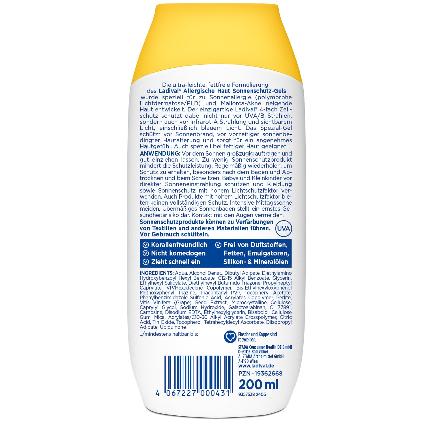 Ladival Sonnenschutz-Gel für allergische Haut LSF 50+, 200 ml Gel 2