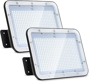 DuuToo [2Pack] 150W LED Flood Light, 17500lm Super Bright Security Lights, IP66 Waterproof Outdoor FloodLight, 5000K Daylight White Floodlight for Yard, Garden, Playground, Basketball Court