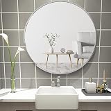 Warmiehomy Round Aluminum Framed Mirror Φ40cm Bathroom Wall Mounted view 1