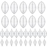 Soulchen 30 Pcs Clear Bobbers for Fishing, 3 Size Bubble Floats | Transparent Casting Floats, Spin Tackle, Freshwater Saltwater Oval with Center Tube, Multisize Crappie Bass Trout