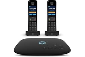 OOMA Telo Free Home Phone Service and Two HD3 Handsets. Works with �鶹�� Echo and Smart Devices (811008023409)