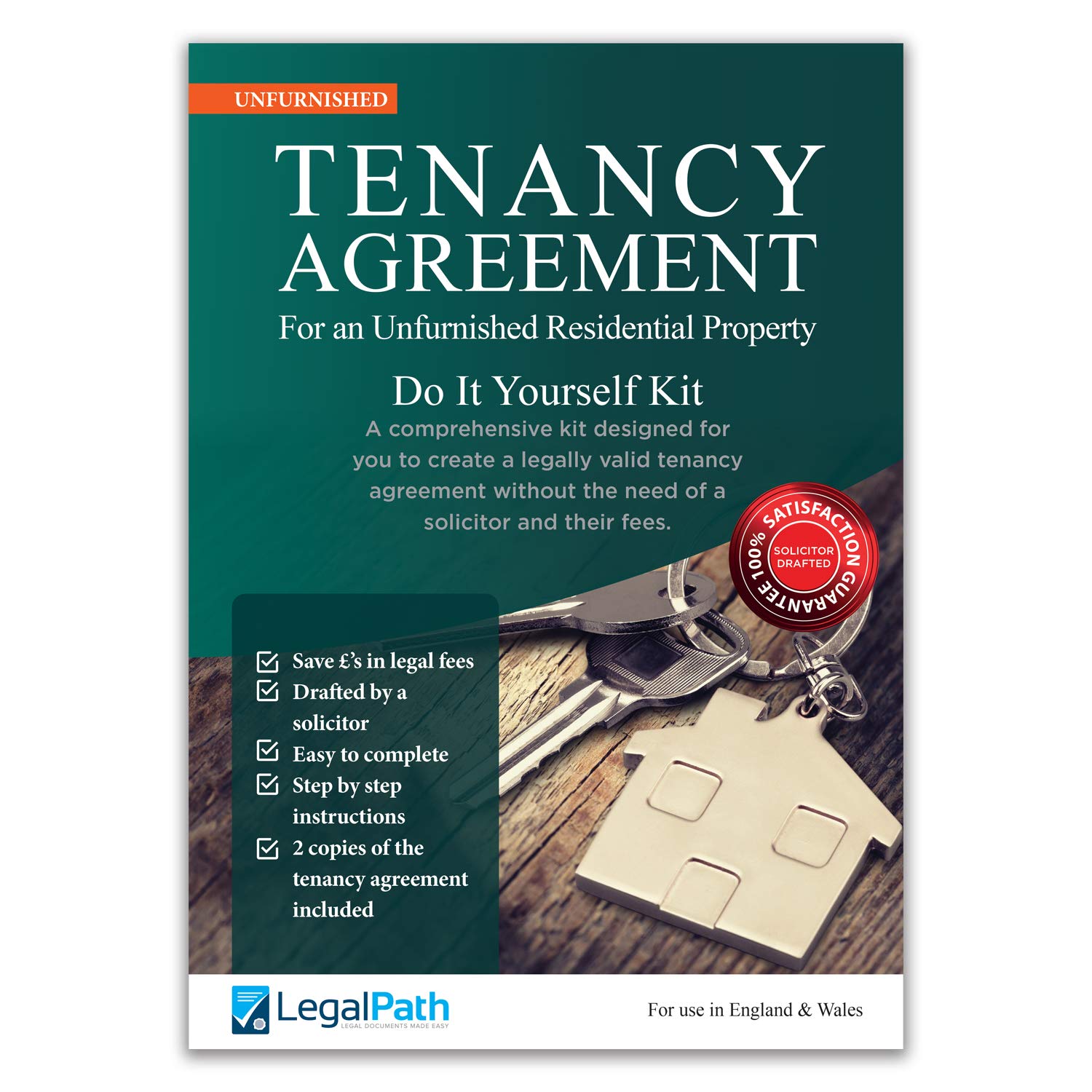 Unfurnished Tenancy Agreement Form Pack (DIY Kit). Really Simple to Complete. Comprehensive Guide & Two Copies of Agreement Inc - 2026 Edition by LegalPath®