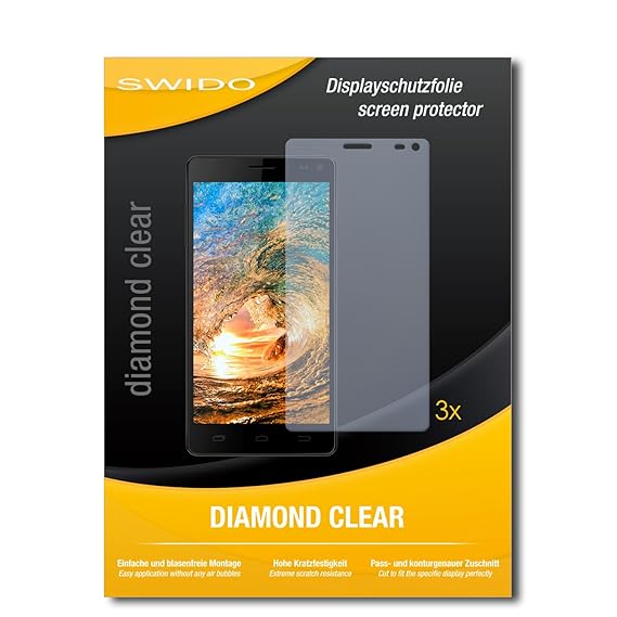 SWIDO 3 x Schutzfolie Siswoo R8 Monster Displayschutz Folie DiamondClear unsichtbar