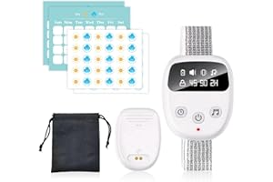 PILSAMAS Bedwetting Alarm for Kids & Adults, Rechargeable Wireless Enuresis Alarm Wristband with LCD Timer, 100ft Range, Silent Vibration - Wearable for Elderly, Dementia Patients & All Ages