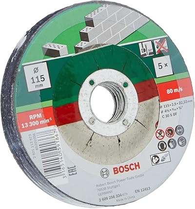 Bosch Cutting Disc Set with Depressed Center Stone 5-Piece