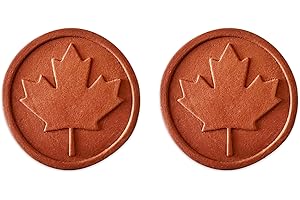 Fox Run Terracotta Brown Sugar Keeper and Saver, Maple Leaf, Set of 2