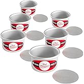 Fat Daddio's PCC-32CASE Anodized Aluminum Round Cheesecake Pans, 6 Piece Set, 3 x 2 Inch
