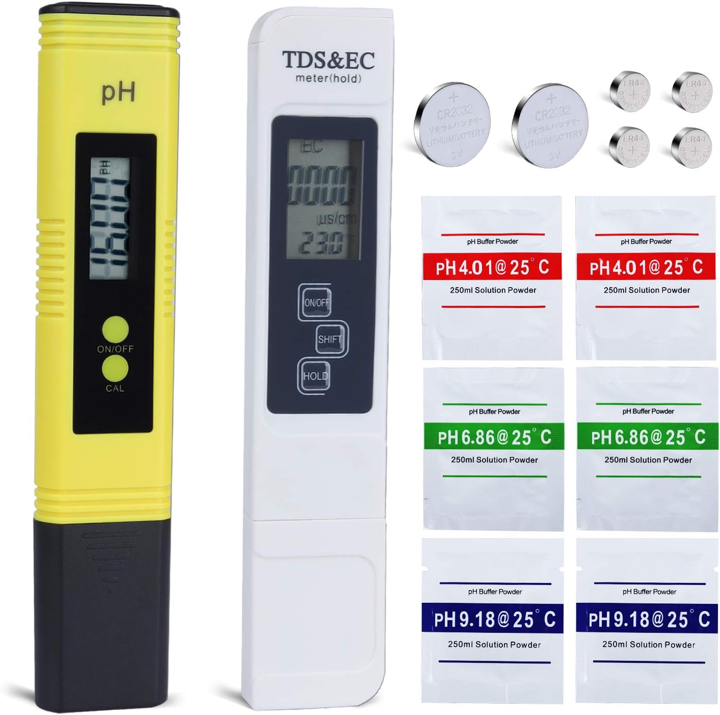 0.01 Resolution High Accuracy PH Meter, TDS Meter, EC and Temperature Test Meter 4 in 1 Set for Household Water, Pool and Aquarium Swimming,PH and TDS Meter Combo