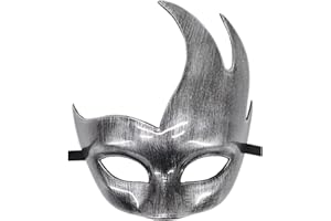 Coolwife Men's Masquerade Mask Vintage Venetian Checkered Musical Party Mardi Gras Mask