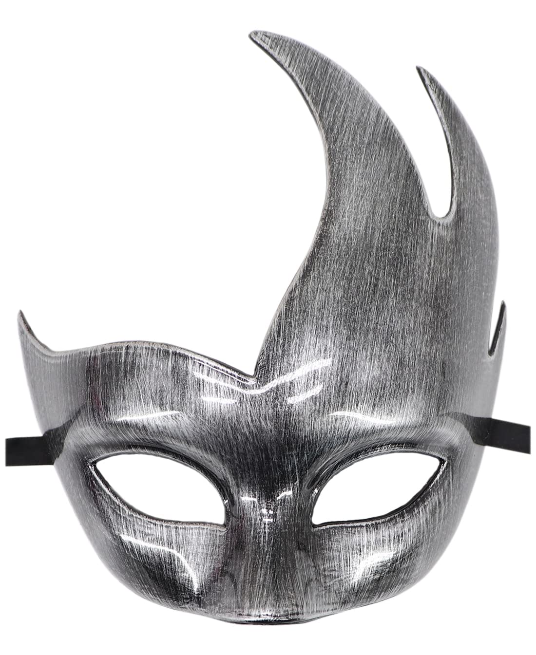 Coolwife Men's Masquerade Mask Vintage Venetian Checkered Musical Party Mardi Gras Mask (X Antique Silver Black)