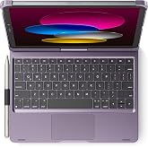 edaiser Swivel Keyboard Case for iPad 11th (A16) &amp; 10th Generation, Purple | 360 Degree Rotatable Protective Cover | Pencil Holder | Multi-Touch Trackpad | RGB Backlit | Flexible Adjustable View Angle