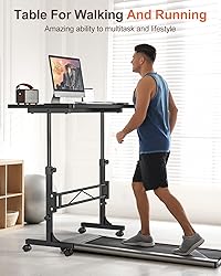 Small Standing Desk Adjustable Height, Mobile Stand