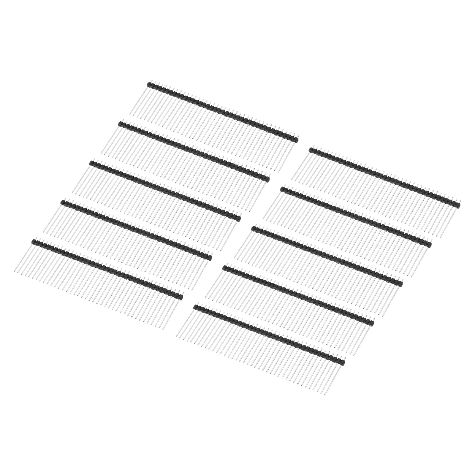 PATIKIL DIP Pin Header Single Row 40P 30mm Length Copper Plated for PCB Pack of 10