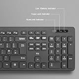 Rii RK200 Wireless Keyboard and Mouse Set 104 Keys UK Layout White view 4