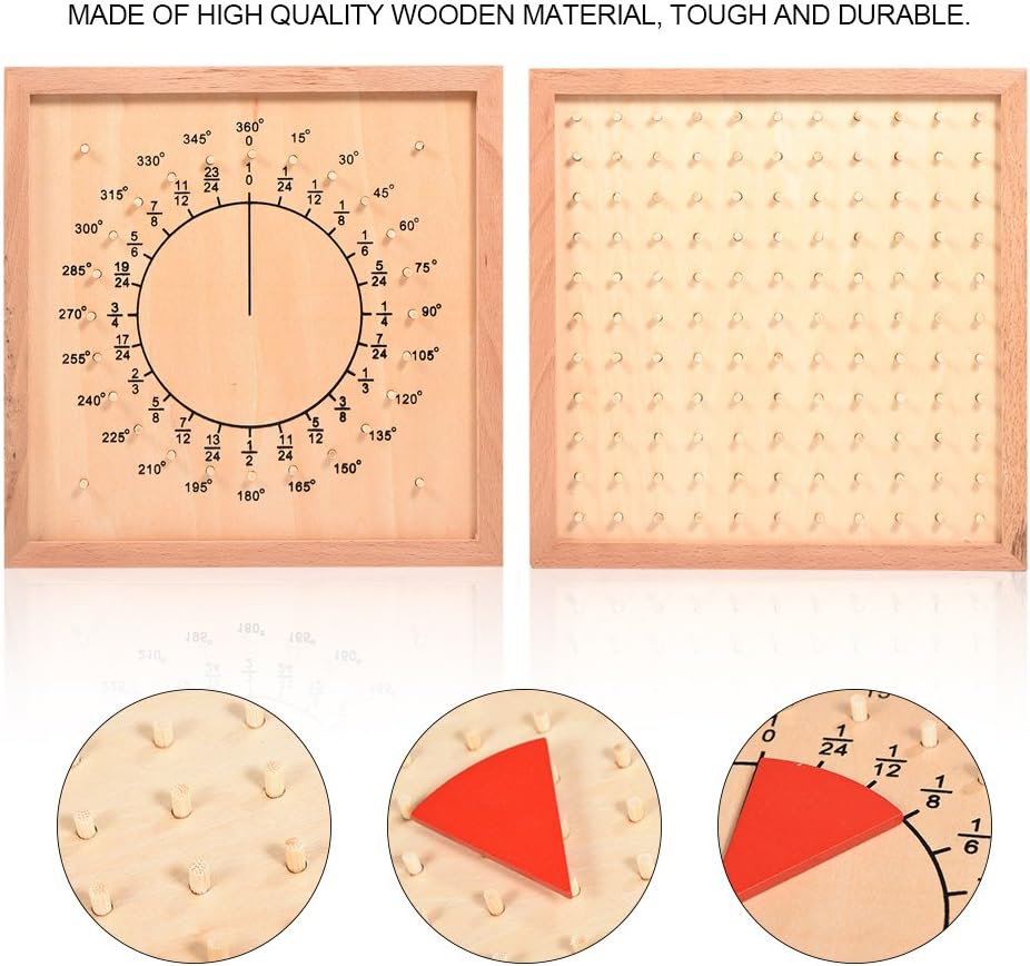 Wooden Fraction Circles Mathematics Fraction Tiles Educational Teaching Game Toys for Kids Children Arithmetic Toys Abacus Toys - Image 4
