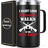 Qtencas Gifts for Gun Owners, Hunting Gifts for Men, 20 Oz Gun Enthusiast Gift Mug, Birthday Christmas Gift for Guns Lover Hunter Hunting, Black