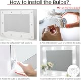 Star Vision 14-Bulb Vanity Lights Kit USB Plug-in UK Adaptor Touch Dimmer 6000K view 5