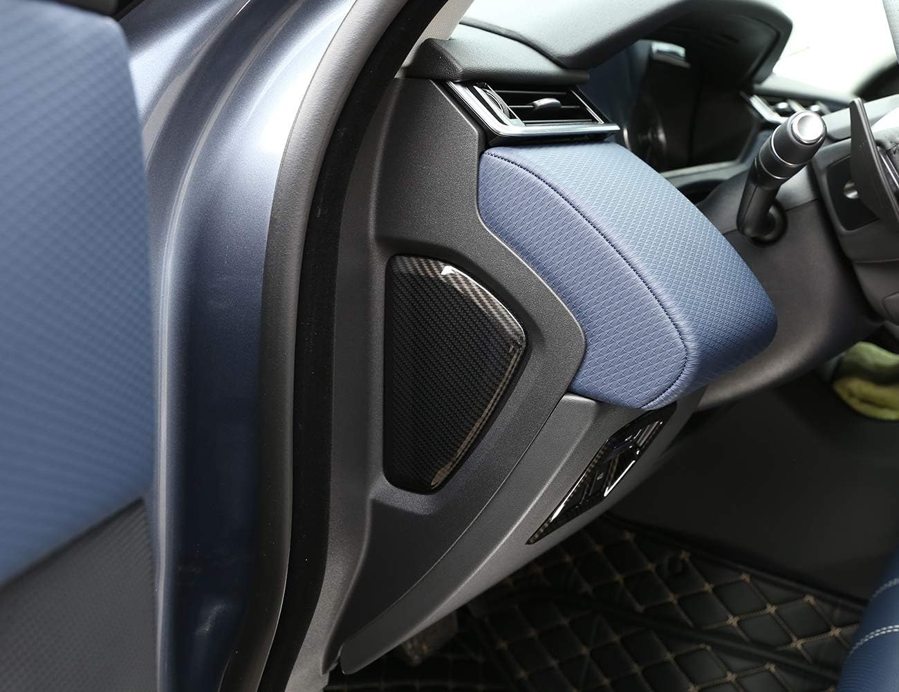 amazon com llkuang car abs matte silver side decoration cover trim for land rover range rover velar 2017 2018 carbon fiber automotive amazon com