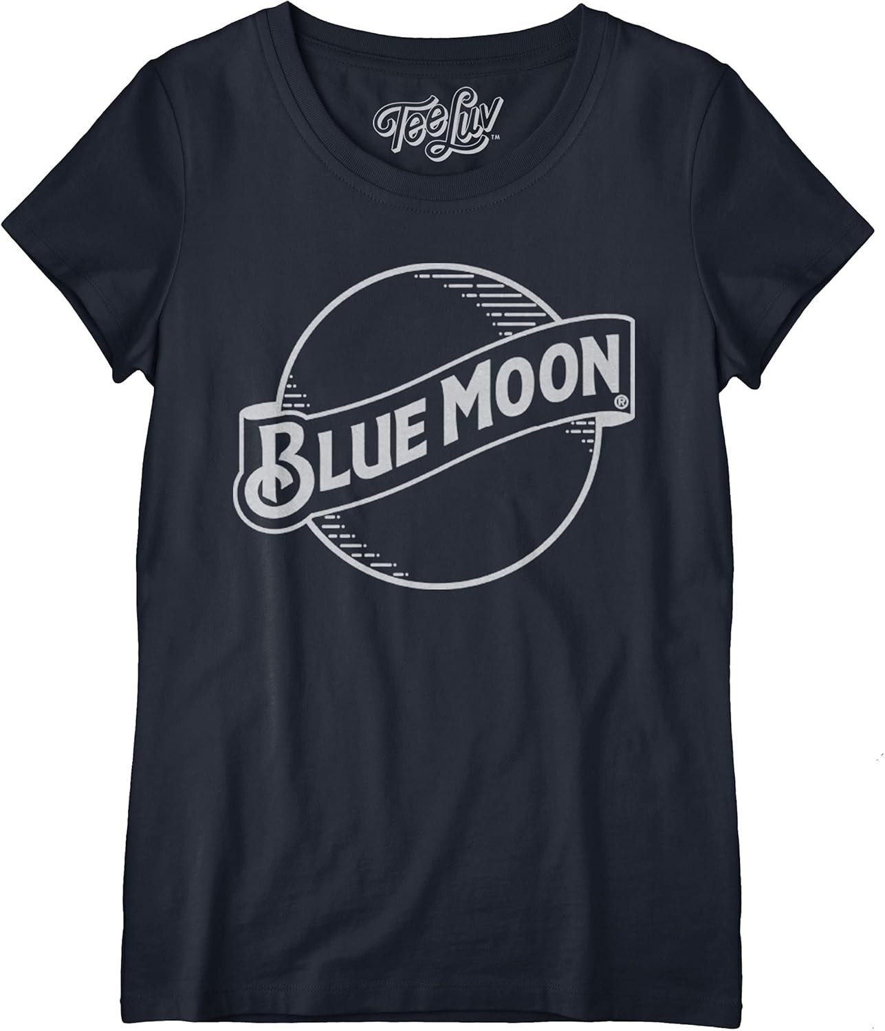 Amazon Com Tee Luv Women S Blue Moon Shirt Scoop Neck Blue Moon Beer Logo T Shirt Clothing