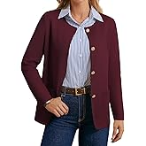 GRACE KARIN Sweater Blazers for Women 2025 Casual Button up Cardigan Sweater Open Front Knit Blazer Jacket with Pockets