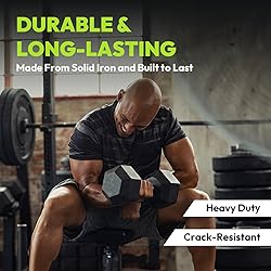Hex Dumbbell Rubber Encased Strength Training