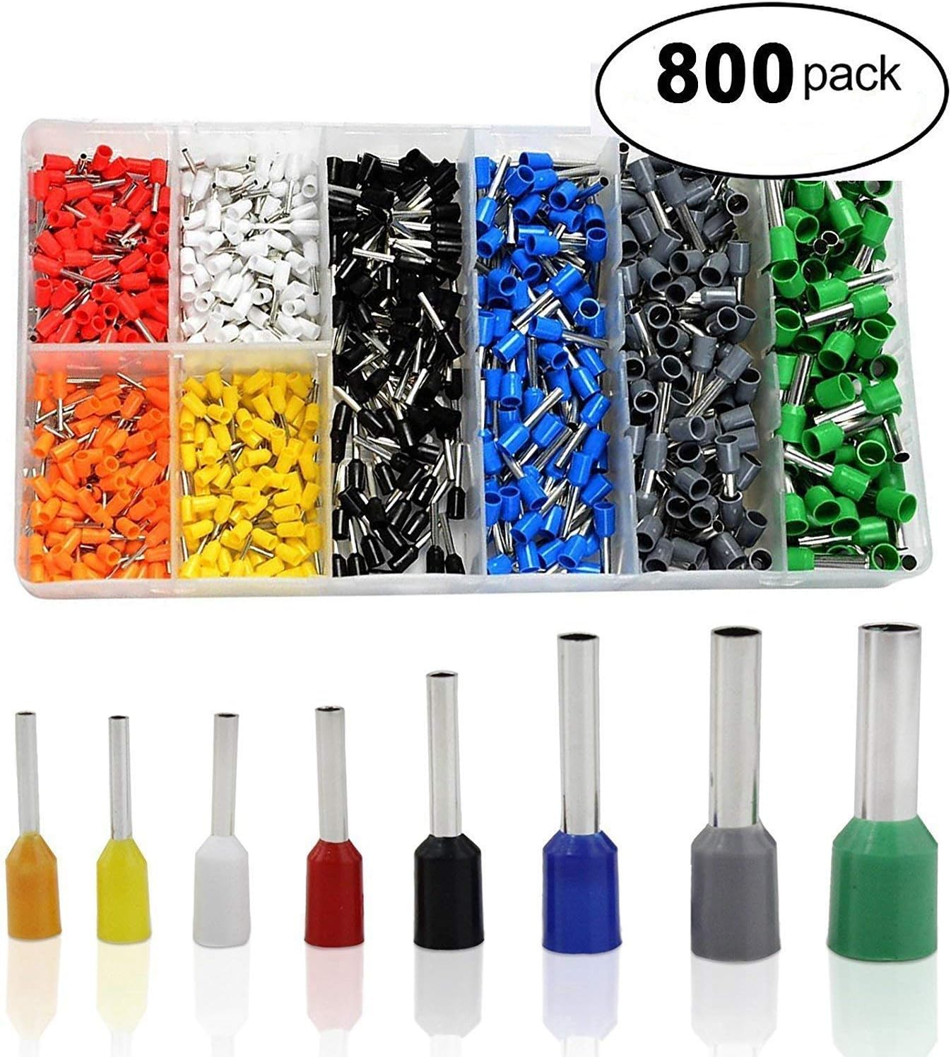 520Pcs 2210 AWG Crimp Terminals Set Insulated Electrical Wiring