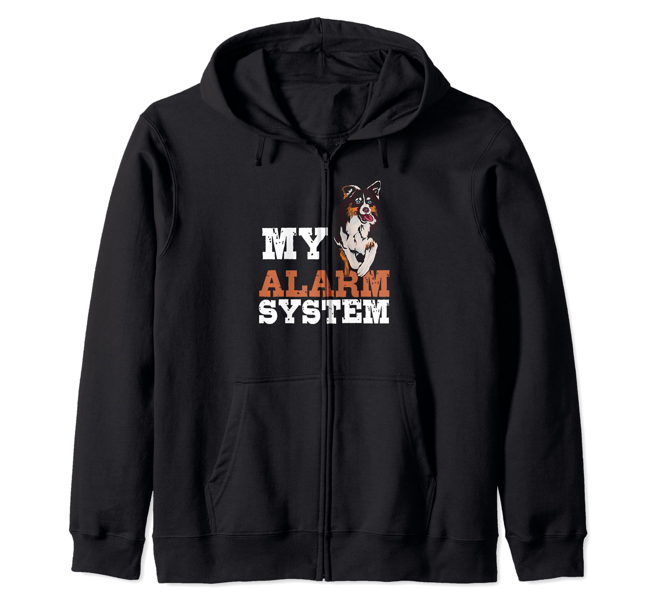 Funny Australian Shepherd Guard Dog Design Aussie Zip Hoodie