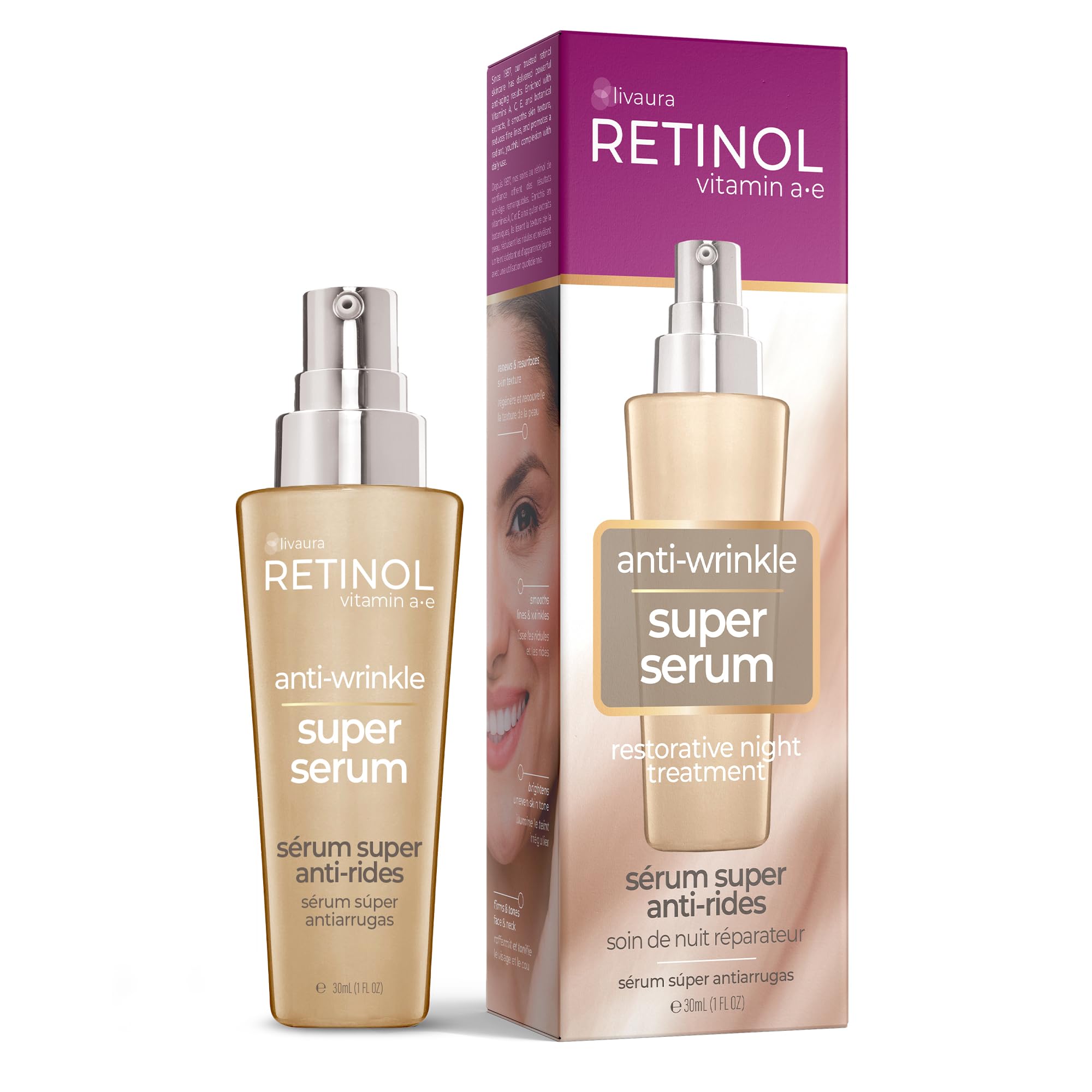 LIVAURA Retinol 6X Super Retinol Serum – Intensive Formula Accelerates Skin Renewal While You Sleep – Targets Fine Lines, Wrinkles, Dark Spots, Pores & Blemishes to Restore Beautiful, Glowing Skin
