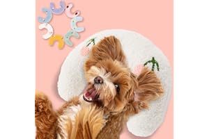 Muwago Dog Calming Pillow for Small Dogs, Pet Pillow for Little Dog and Indoor Cats, Half Donut Neck Pillow for My Little Dog/Cat to Sleep On, Animal Puppy Kitten Comfort Blanket Cuddle Buddy Product