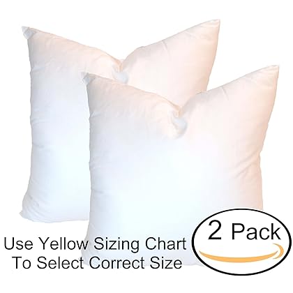 Pillowflex Set Of 2 Synthetic Down Alternative Pillow Inserts For