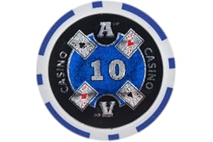 Brybelly Ace Casino Poker Chip Heavyweight 14-gram Clay Composite – Pack of 50