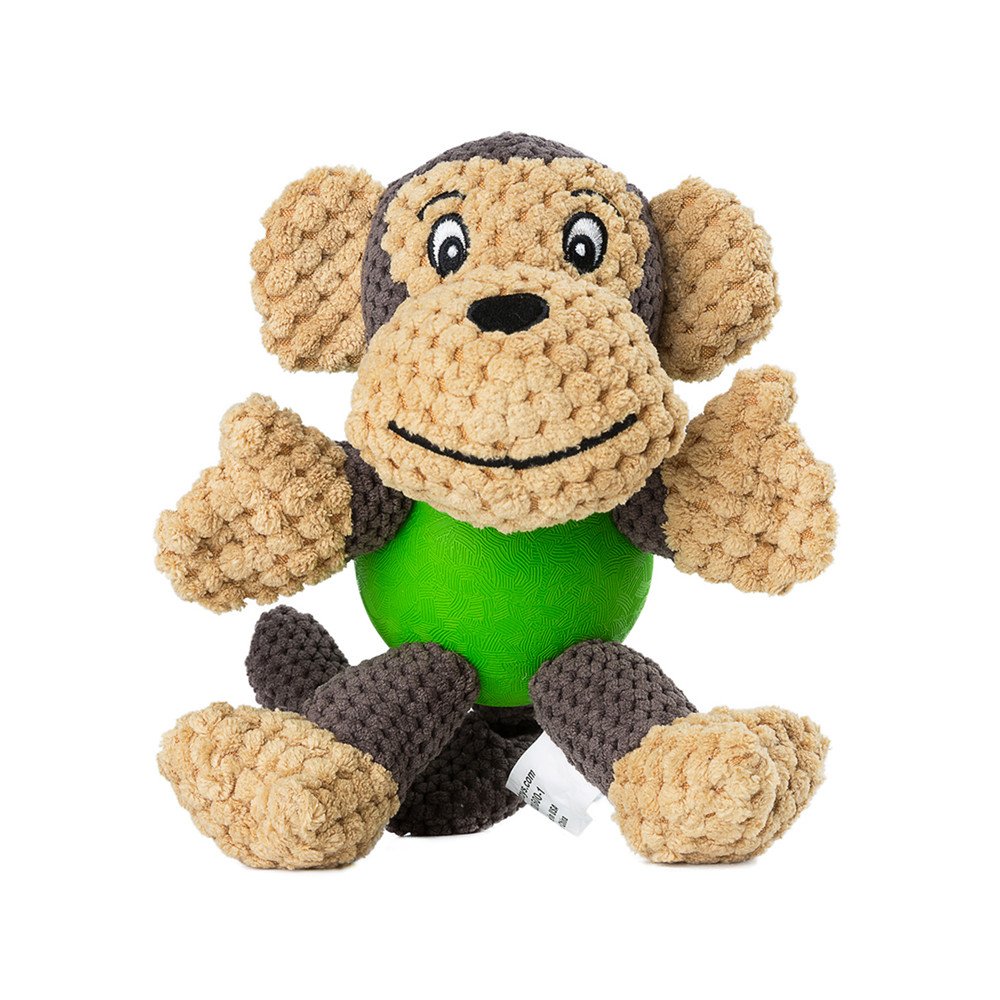 EEToys Puppy Squeaky Dog Toys with Rubber Ball Body for Small Dogs Keep